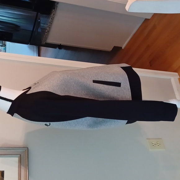 Juicy Couture Black & Gray Full Zip Baseball Jacket Women's L - Picture 10 of 14